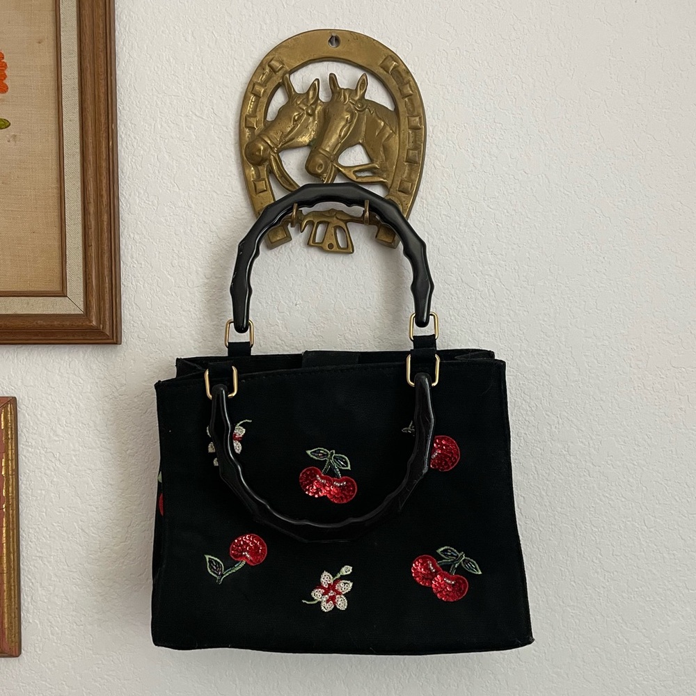 Cherry Print Handbag